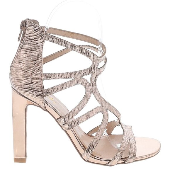 Lulus Qupid Rose Gold metallic heels NEW 5.5 - Picture 2 of 3